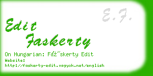 edit faskerty business card